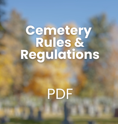 Cemetery Rules and Regulations Carousel Graphic