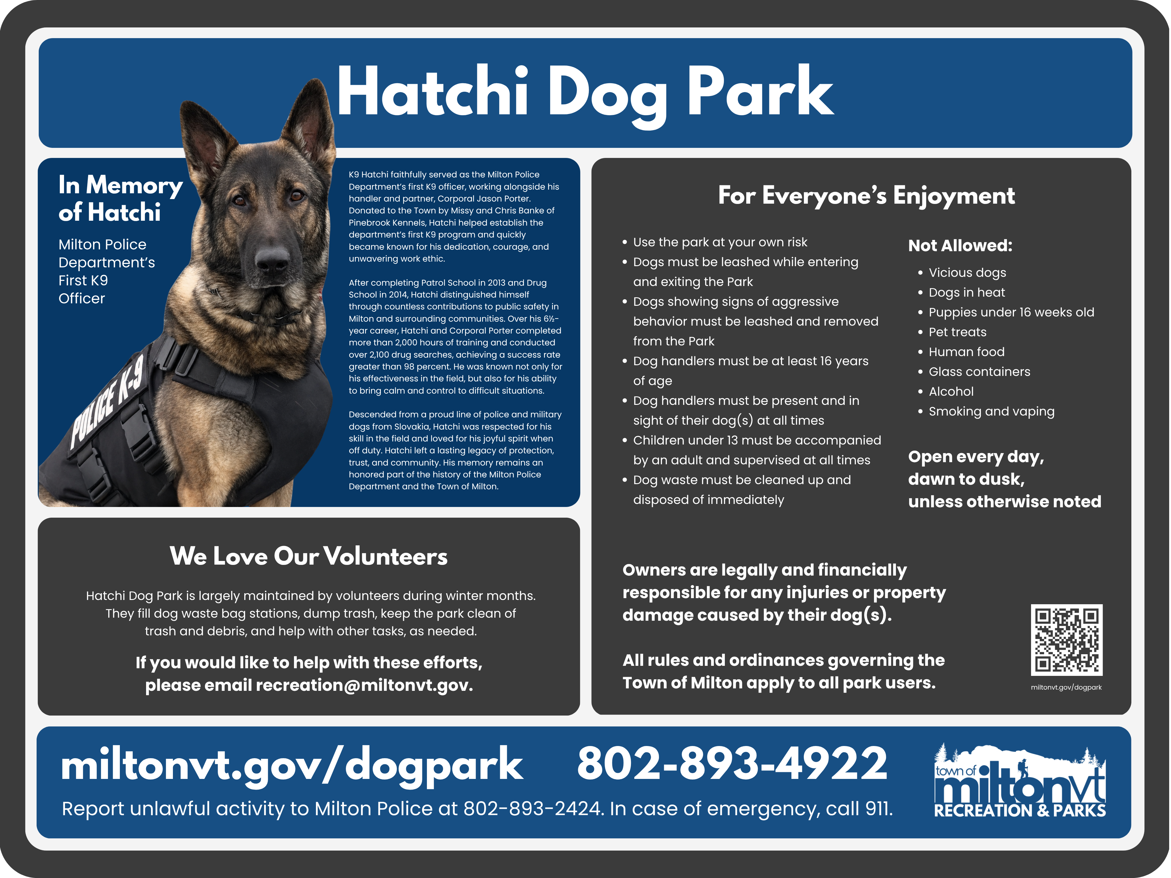 Dog Park Sign